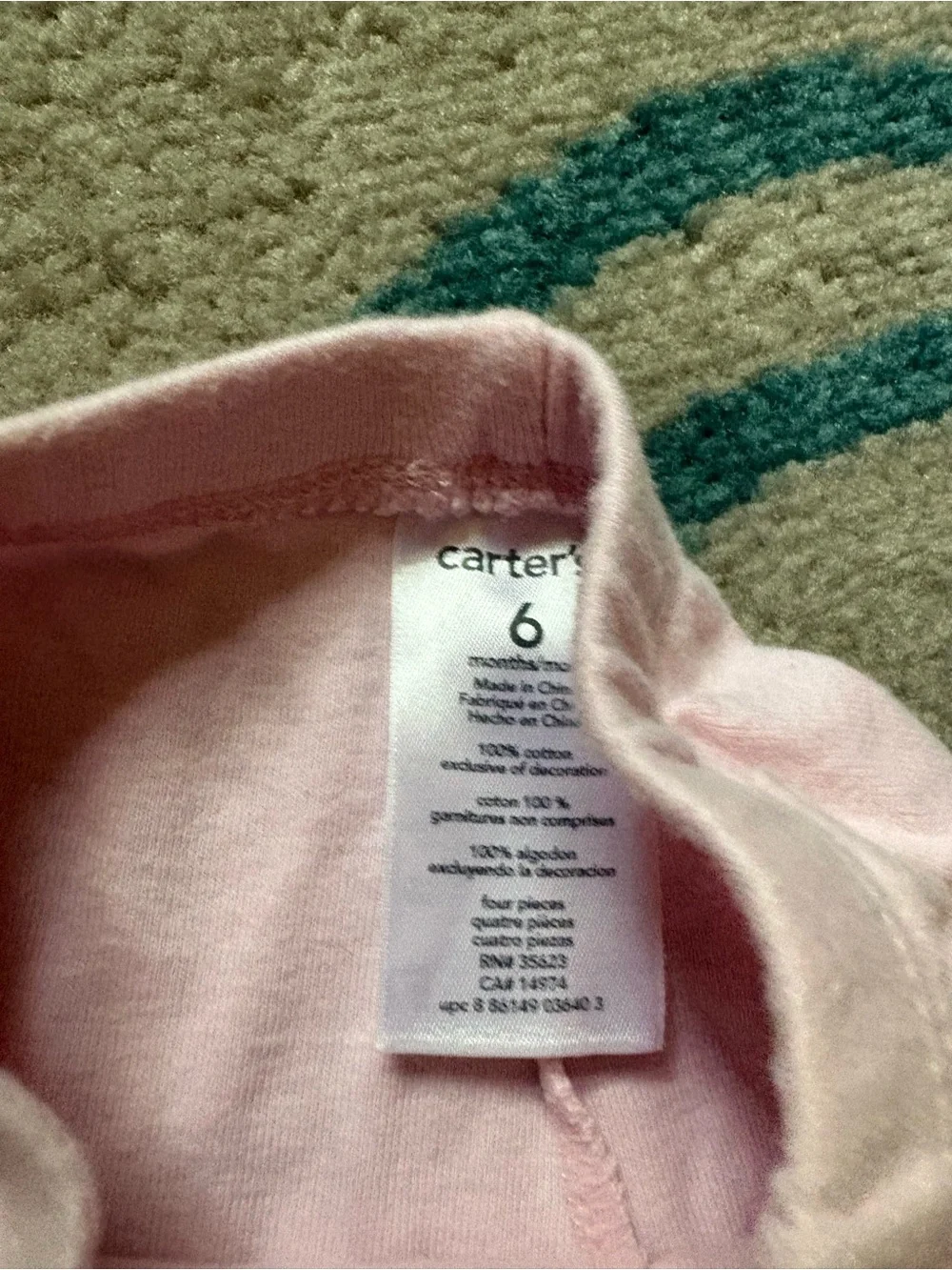 Carter’s Bear Footed Pants 6 Months